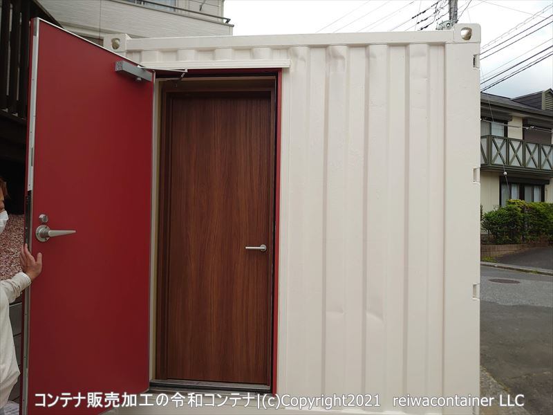 中古コンテナハウス（12フィート）　防音仕様　音楽部屋　エアコン付き 三協フロンテア シンク付き 5.5m 11.2坪 3連棟 ユニットハウス 中古