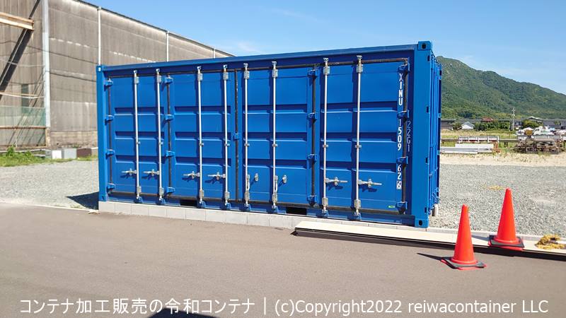 山口県納品の中古20フィートサイドフルオープンコンテナ
